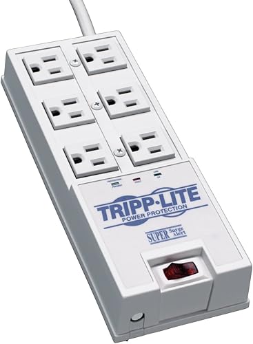 Tripp Lite TR-6 Protect It! Protector de alerta de sobretensión de 6 tomas, longitud del cable de 6 pies (2,420 julios)
