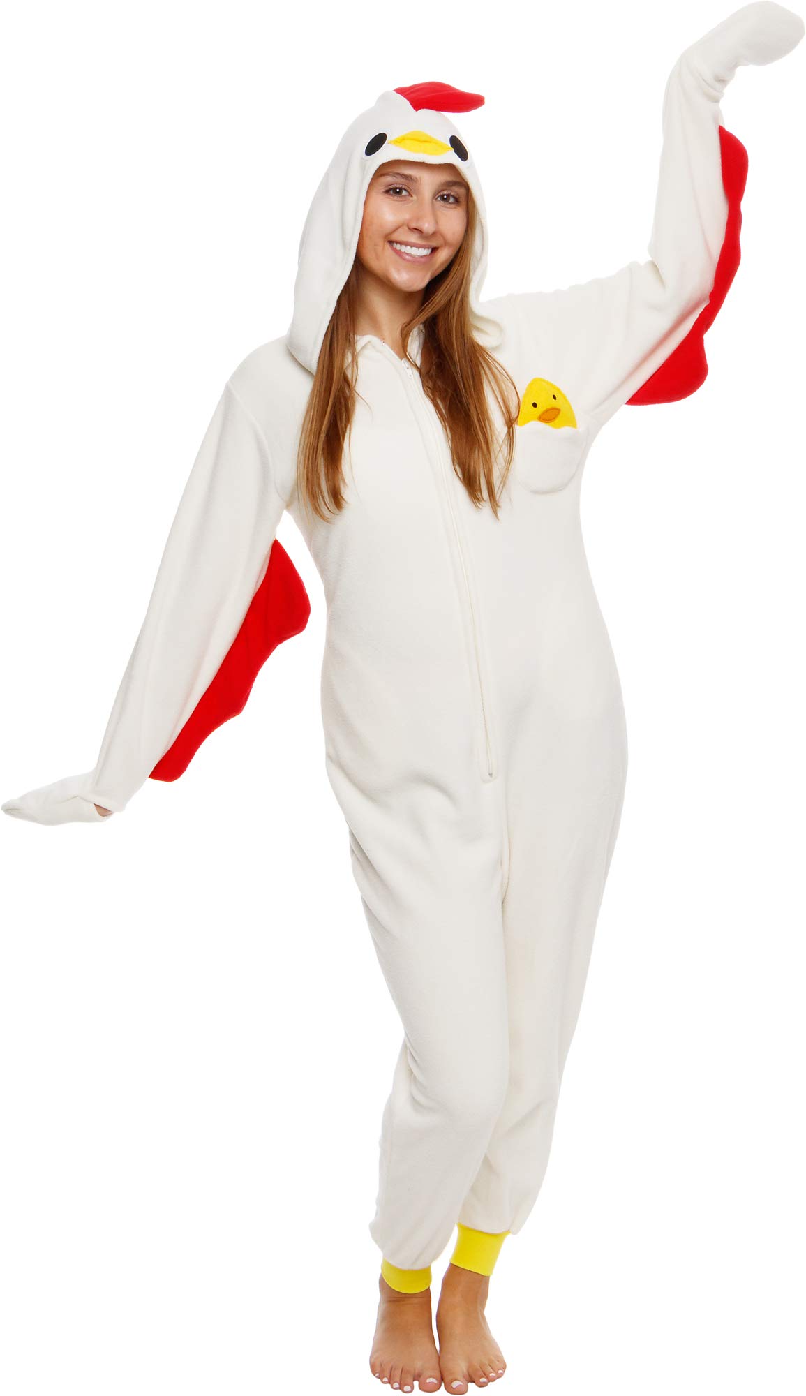 Silver Lilly Animal Pajamas - Adult Chicken Costume - Rooster Cosplay