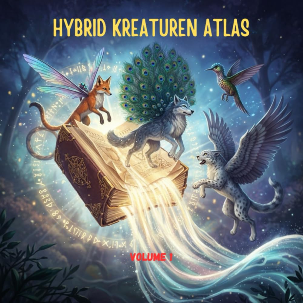 Hybrid Kreaturen Atlas: Entdecke und male die mythischen Kreaturen einer verborgenen Welt aus, 50 Bilder ab 7+