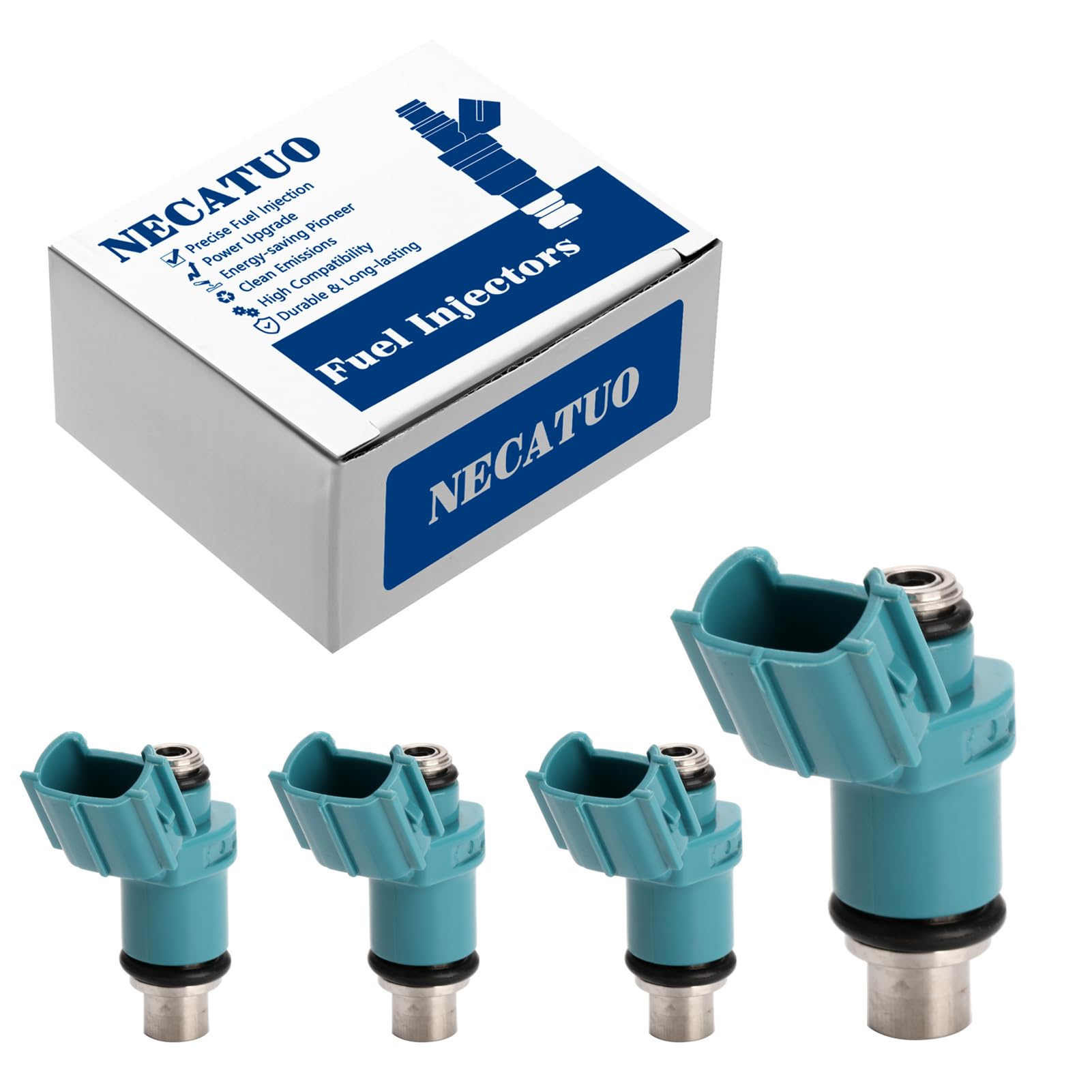Set of 4 Fuel Injectors - Compatible with YAMAHA Outboard 4 Stroke 30HP 40HP 50HP 60HP 70HP - Replaces 6C5-13761-00-00
