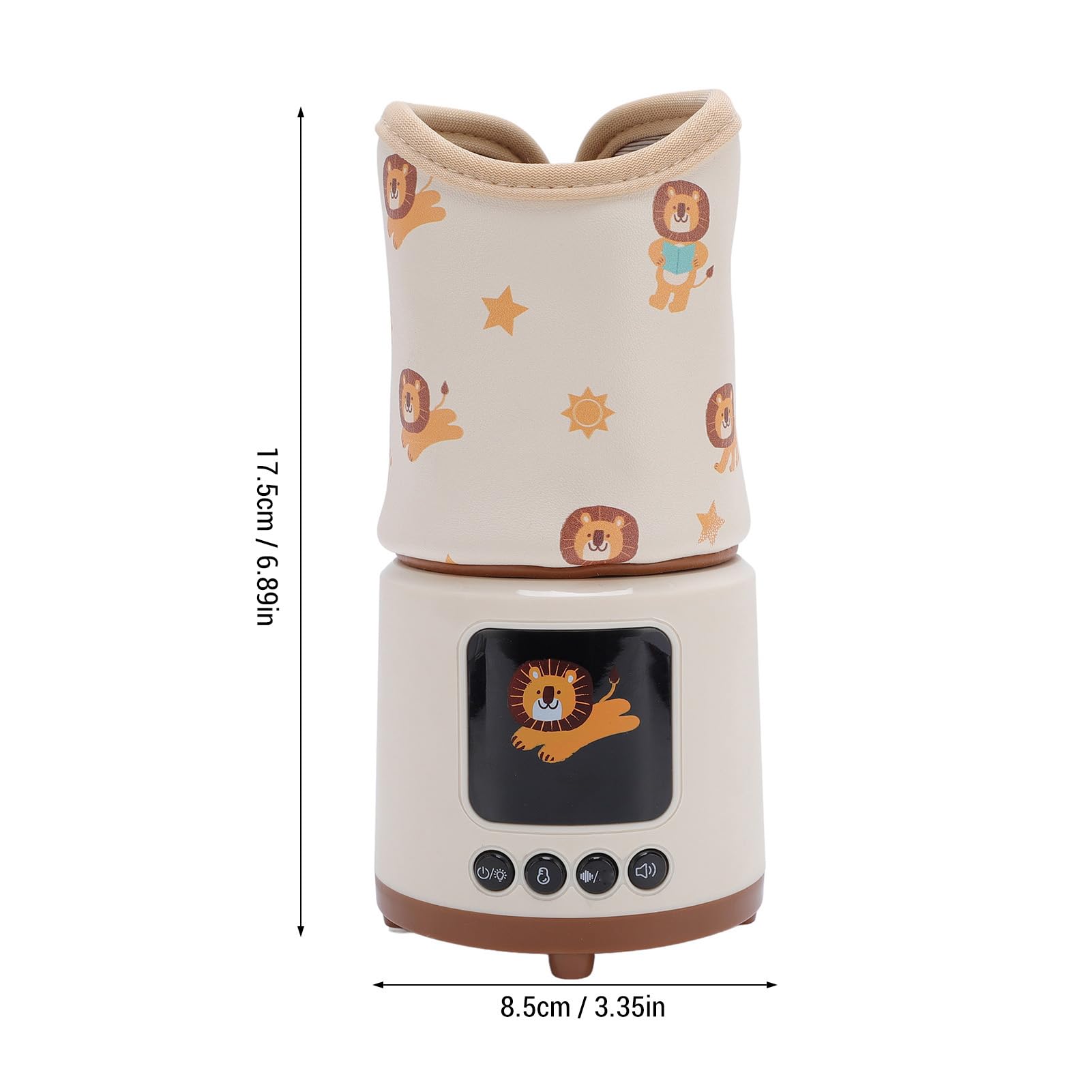 Asixxsix Scaldabiberon a Rumore Bianco, Scaldalatte Intelligente Multifunzionale a Temperatura Costante con Timer per Latte Materno e Biberon, Design Portatile per Uso Esterno (Leonessa)