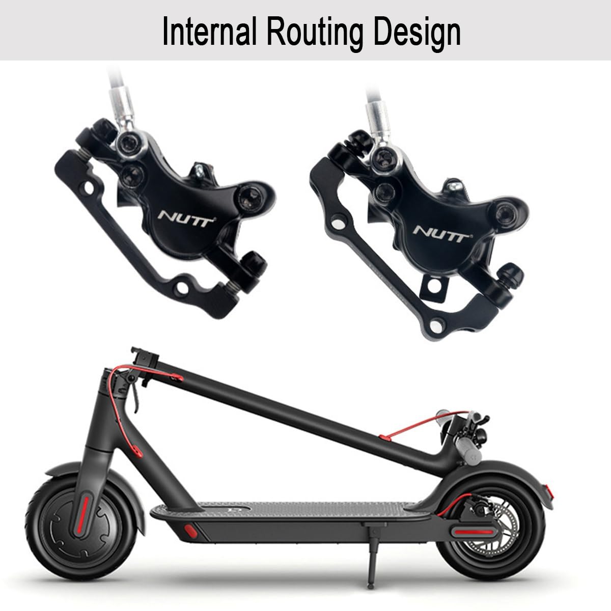 FukkeR Fahrrad Hydraulische Scheibenbremse Vorne Hinten Set 1300mm 2100mm MTB Aluminiumlegierung Bremse Mit 2 Kolben Klemme Rennrad Ölbremse Für BMX XC