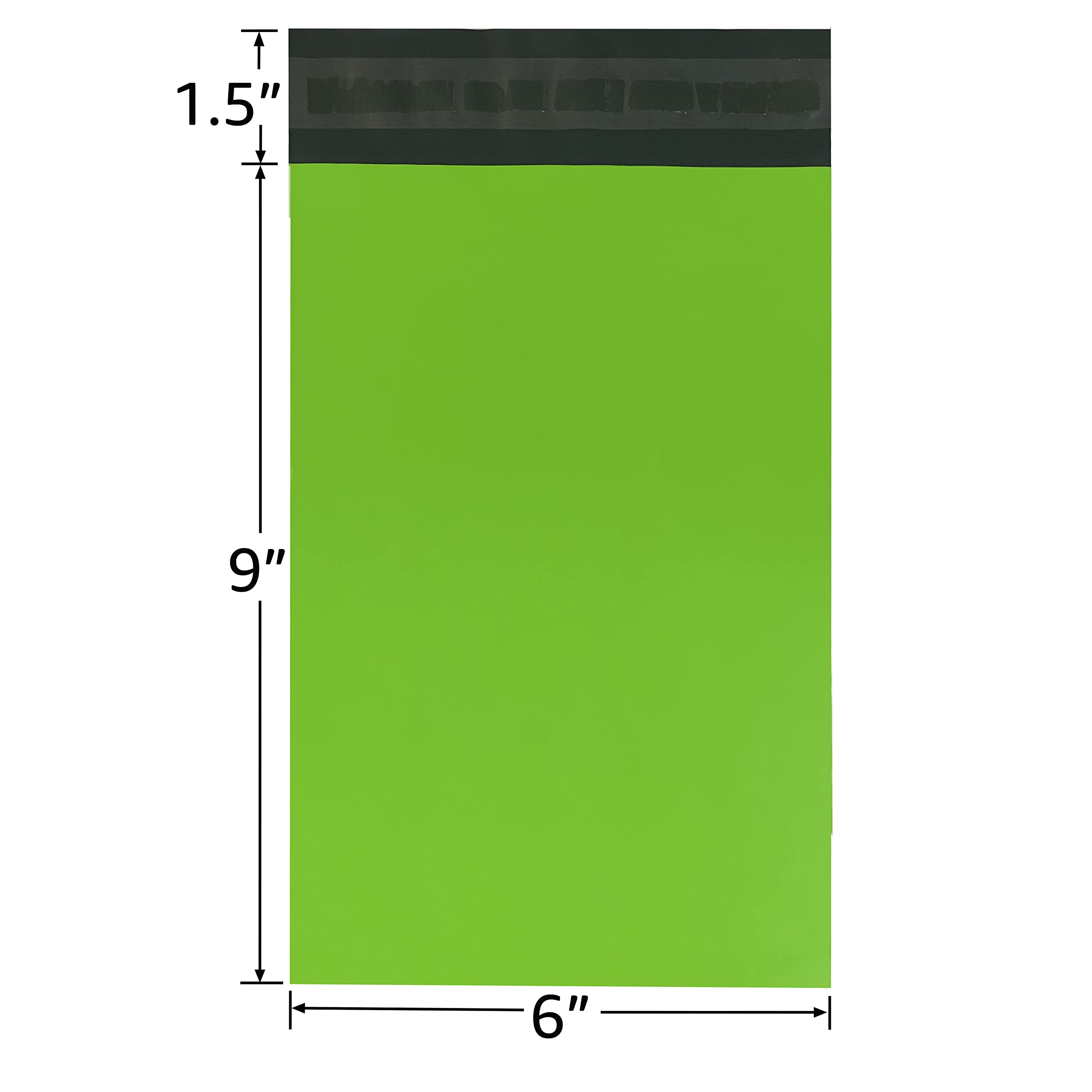 Sobres de polietileno de colores, paquete de: (verde, 6 x 9 pulgadas, paquete de 1000). Sé creativo con tu embalaje con sobres de colores