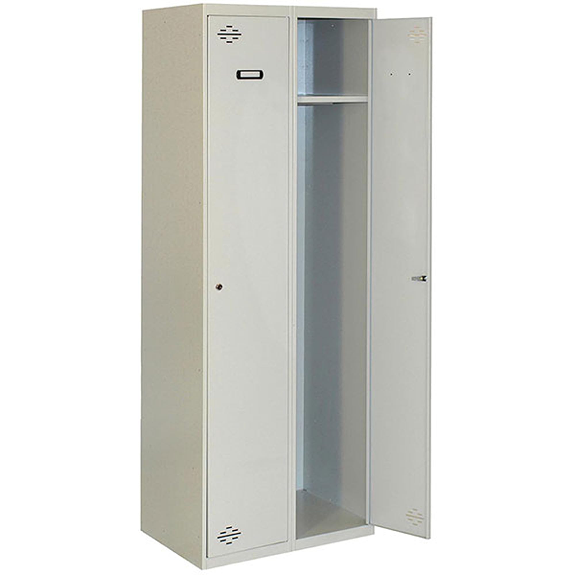 Simon Rack Taquilla Vestuario Metálica, 2 Puerta, Incluye Llave, Profesional, 1800x600x500 mm, MONTADA, Gris - Simonlocker