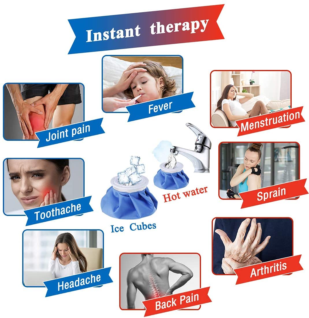 App Life Borsa Ghiaccio per Lesioni, Dispositivo Medico Classe I, Impacco Freddo Riutilizzabile, Terapia Caldo/Freddo, Blu
