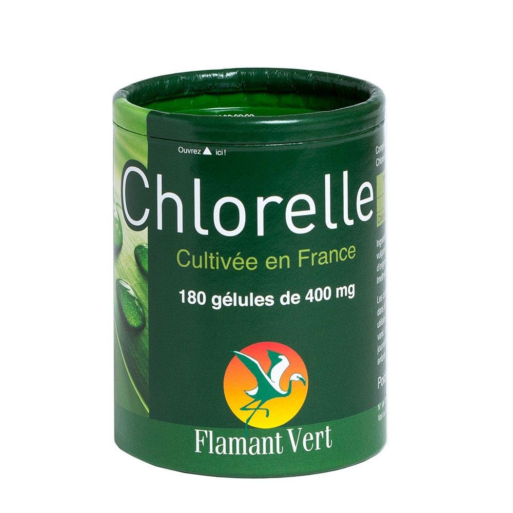 Flamant Vert Chlorelle 180 Gélules de 400 mg