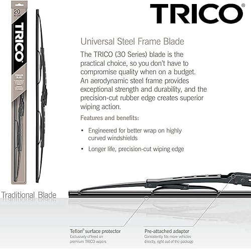 Miniatura 2 de Juego de limpiaparabrisas para Honda Pilot 2017 con limpiaparabrisas trasero Trico de acero, juego de 3 unidades con paño interior de microfibra