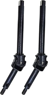 VICRAZZE 2Pcs RC Front Axle Drive Shaft Steel Front Universal Driveshaft CVD Set for 1/24 C10/JLU/Bronco/Gladiator/Deadbolt RC Crawler Car SCX24 Upgrades Accessories