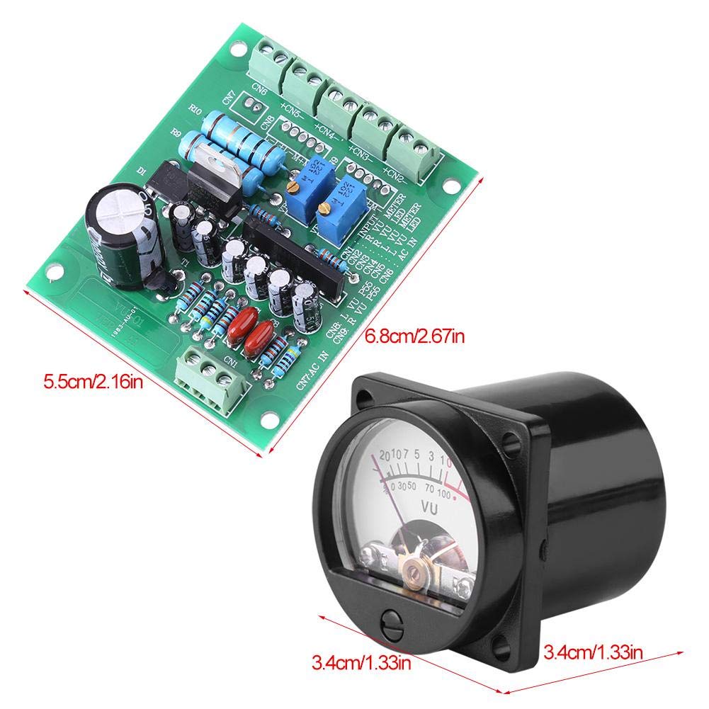 Vendite Pazze 2 pezzi VU Meter Warm Back Light Recording + Amplificatore di livello audio con scheda driver