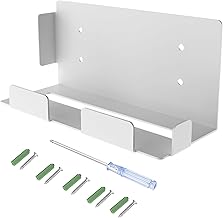 Suporte de parede para PS5, acessórios para PS5, suporte de parede para dissipação de calor para PlayStation 5 com ferramenta de parafuso e parafuso, suporte para PS5 para fixação de console PS5, economia de espaço com orifício de ventilação