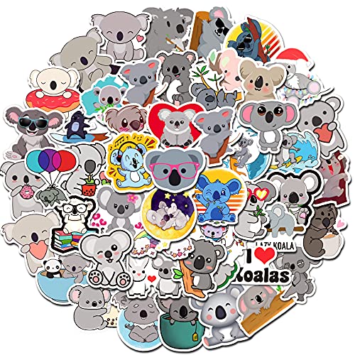 Cute Koala Stickers Pack Vinyl Decals For Water Bottles Hydroflask Book Macbook Laptop Phone Case(50Pcs) #TOP26