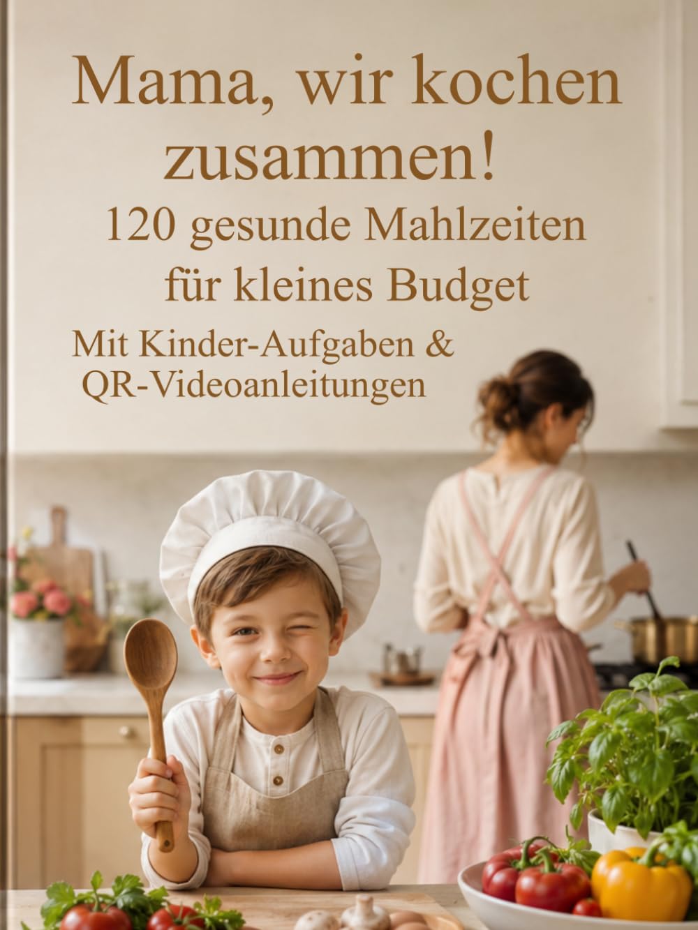 Mama, wir kochen zusammen!: 120 gesunde Mahlzeiten für kleines Budget. Mit Kinder-Aufgaben & QR-Videoanleitungen