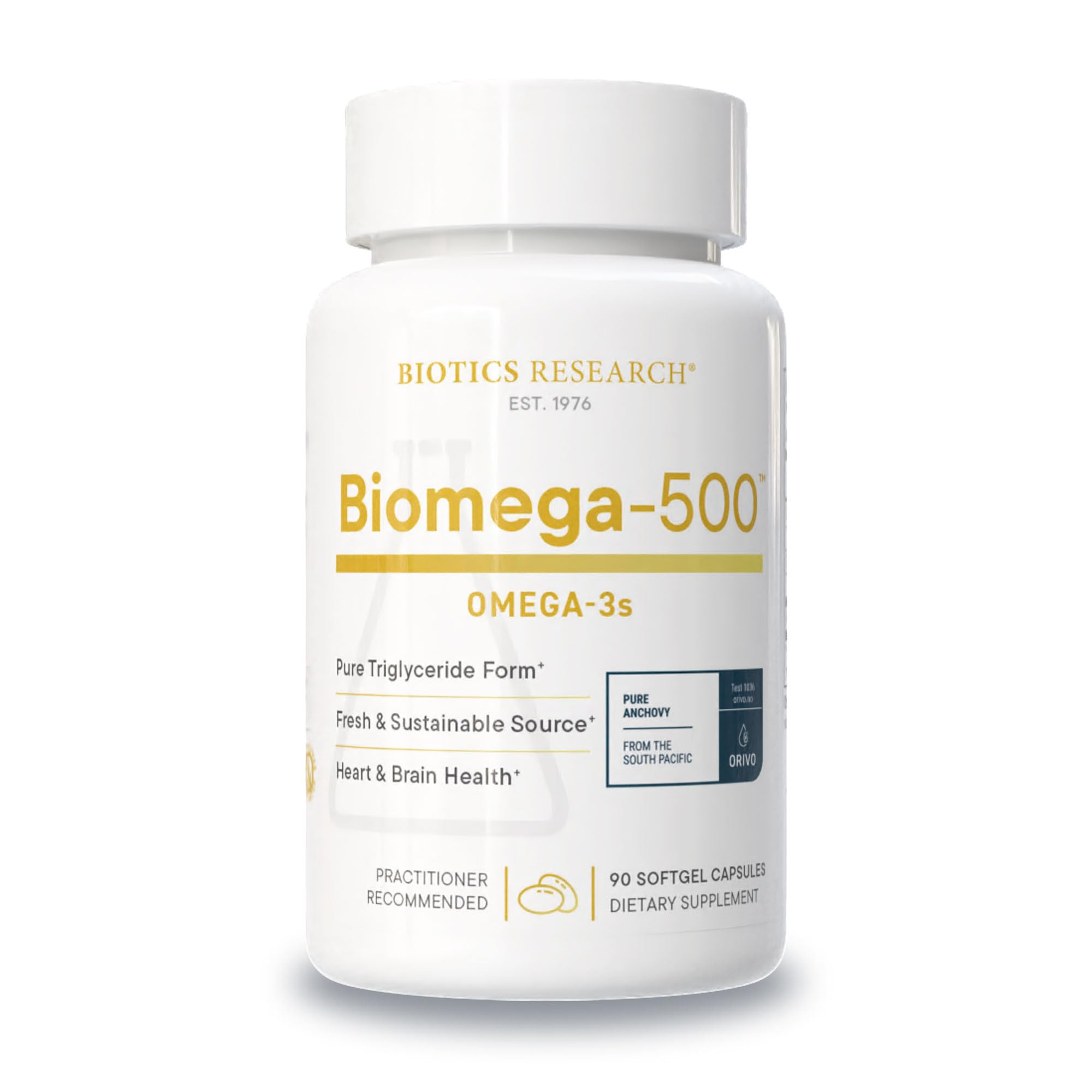 Biotics Research Biomega 500 Omega 3 Fish Oil Supplement, Highly Concentrated Fish Oil with EPA/DHA, Omega 3 Fatty acids, Supports Immune and Cardiovascular 90 Softgels