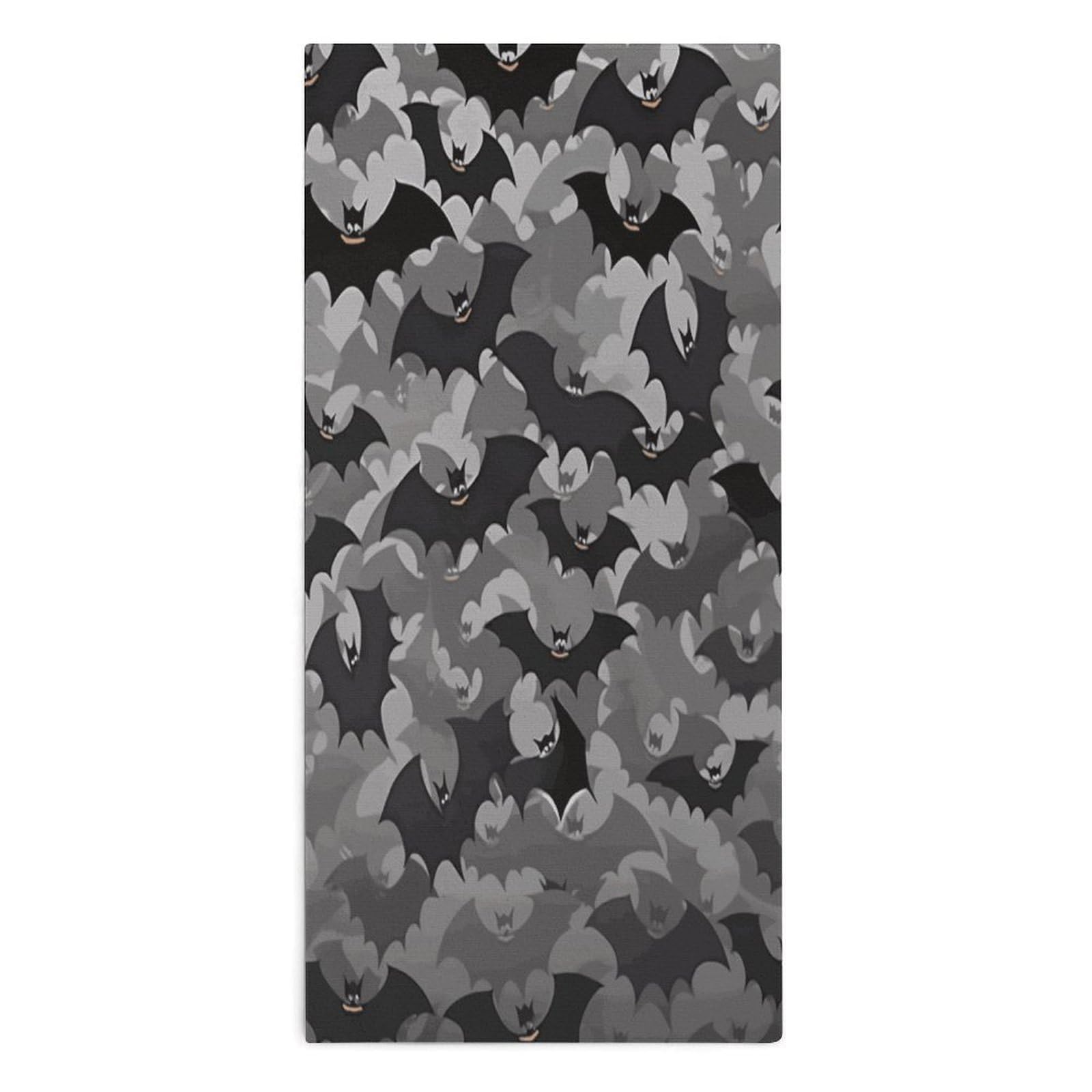 Btcowzrv Style Halloween Bats Grey Bath Towel Beach Towels Shower Towel