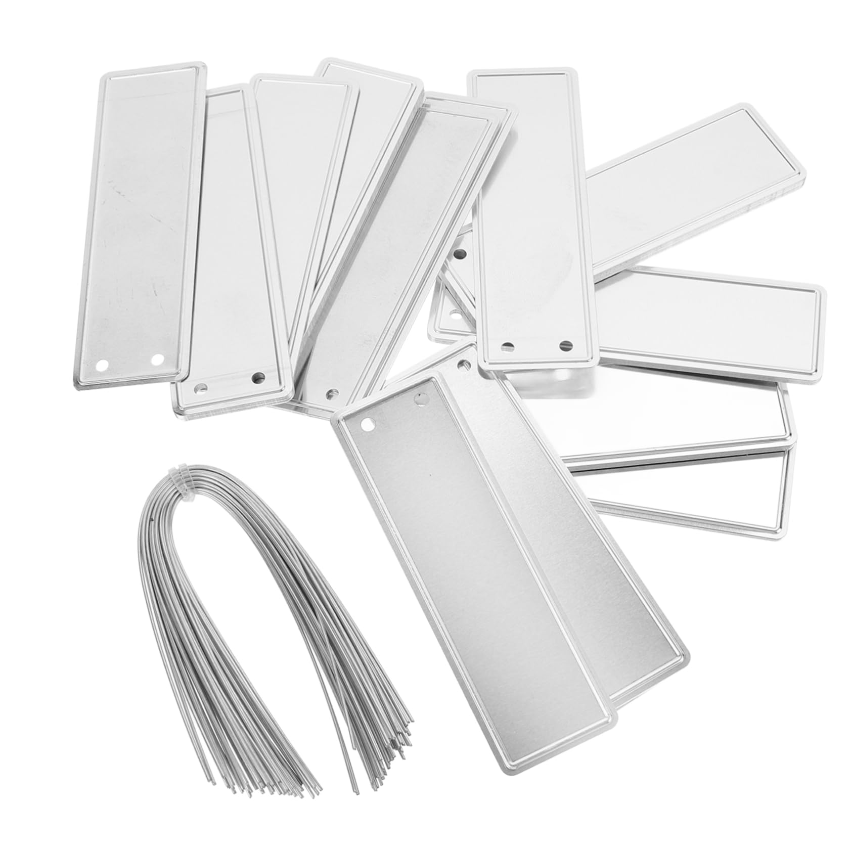 BESPORTBLE 5 Ensembles Étiquettes Rondes En Aluminium Art Étiquettes De Jardin Marqueurs D'usine En Aluminium Étiquettes Réutilisables Étiquette De Plante De Jardin En 50 Pièces * 5