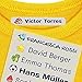 50 Etiquetas adhesivas para ropa personalizadas. Pegatinas termoadhesivas con nombre para marcar la ropa de niños y bebés (con plancha). Tamaño 6 x 1 cm. Resistentes a lavadora.