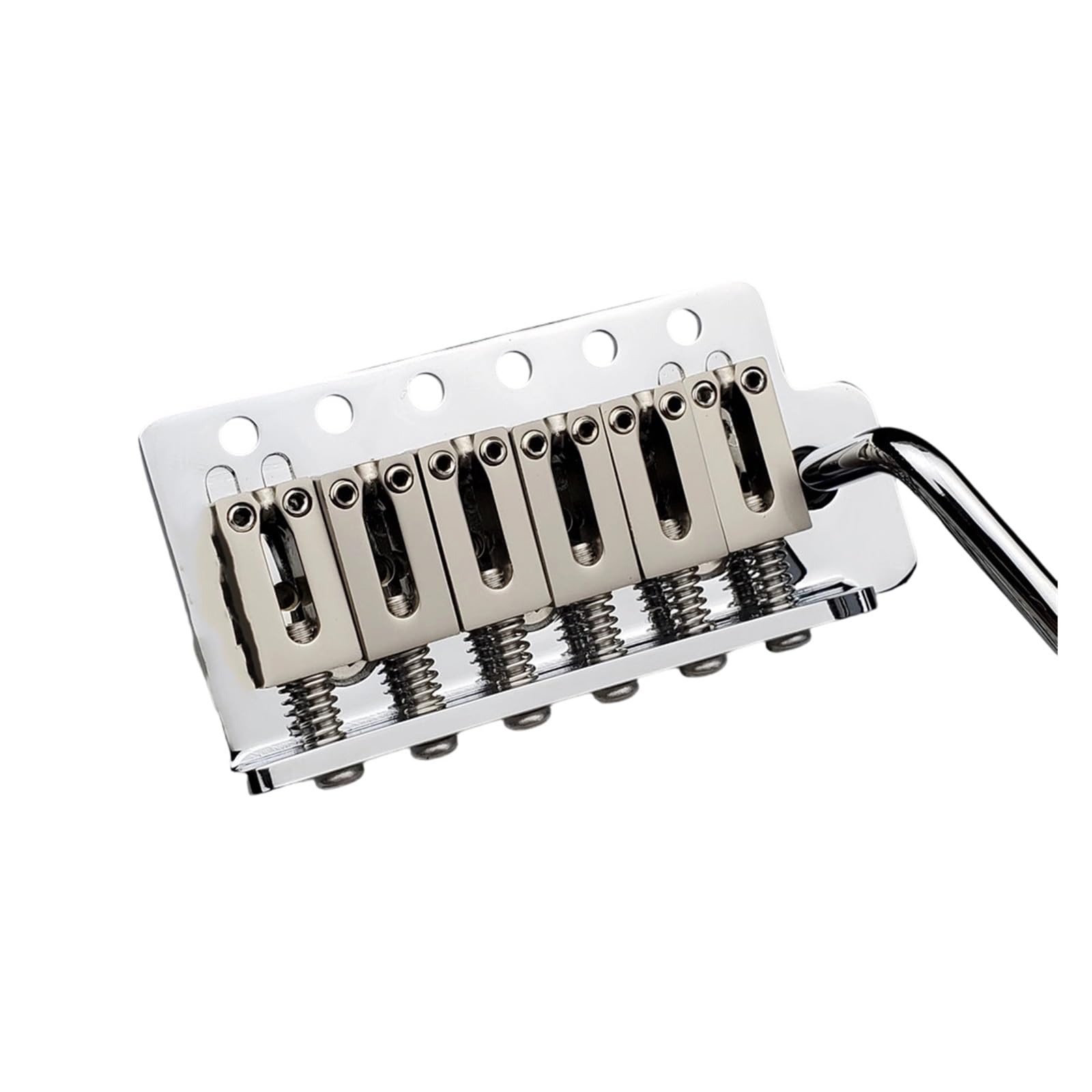 Accesorios De Pieza Trasera De Puente Trémolo Único Para Guitarra Eléctrica De 52.5 Mm Puente De Guitarra Profesional(Silver)