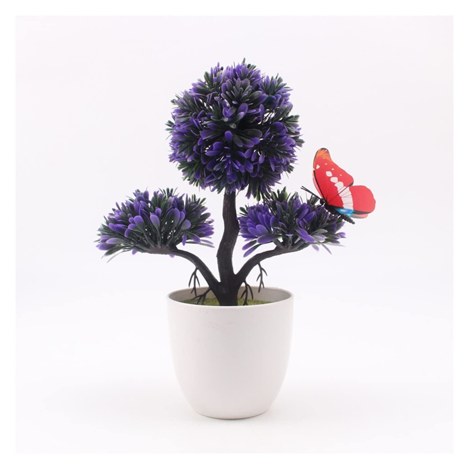 ULTRAWAVE Faux Tree NEW Artificial Plants Bonsai Small Tree Pot Fake Flowers Potted Ornaments For Home Decor Decoration Hotel Garden Faux Plants Indoor(D)