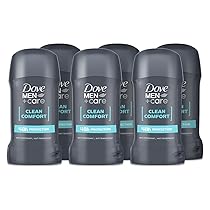 Dove, Deodorante Dove Men + Care Clean Comfort Stick, Deodorante Uomo, Antitraspirante, con 1, 4 Crema Idratante Dove, Protezione Fino a 48 Ore, Dermatologicamente Testato, 6 Pezzi da 50 ml