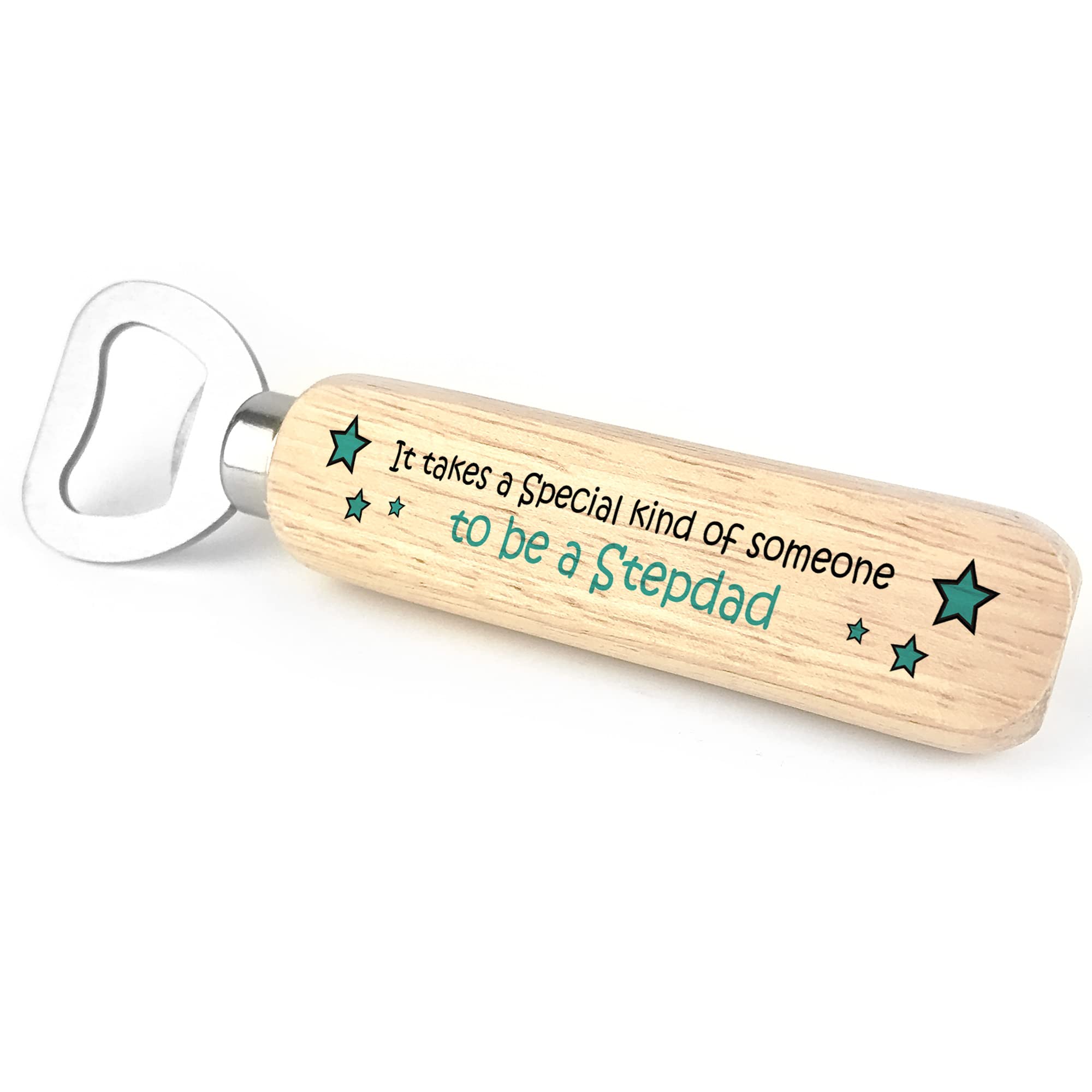 Stepdad Birthday Christmas Wood Bottle Opener Gift for Him Thank You