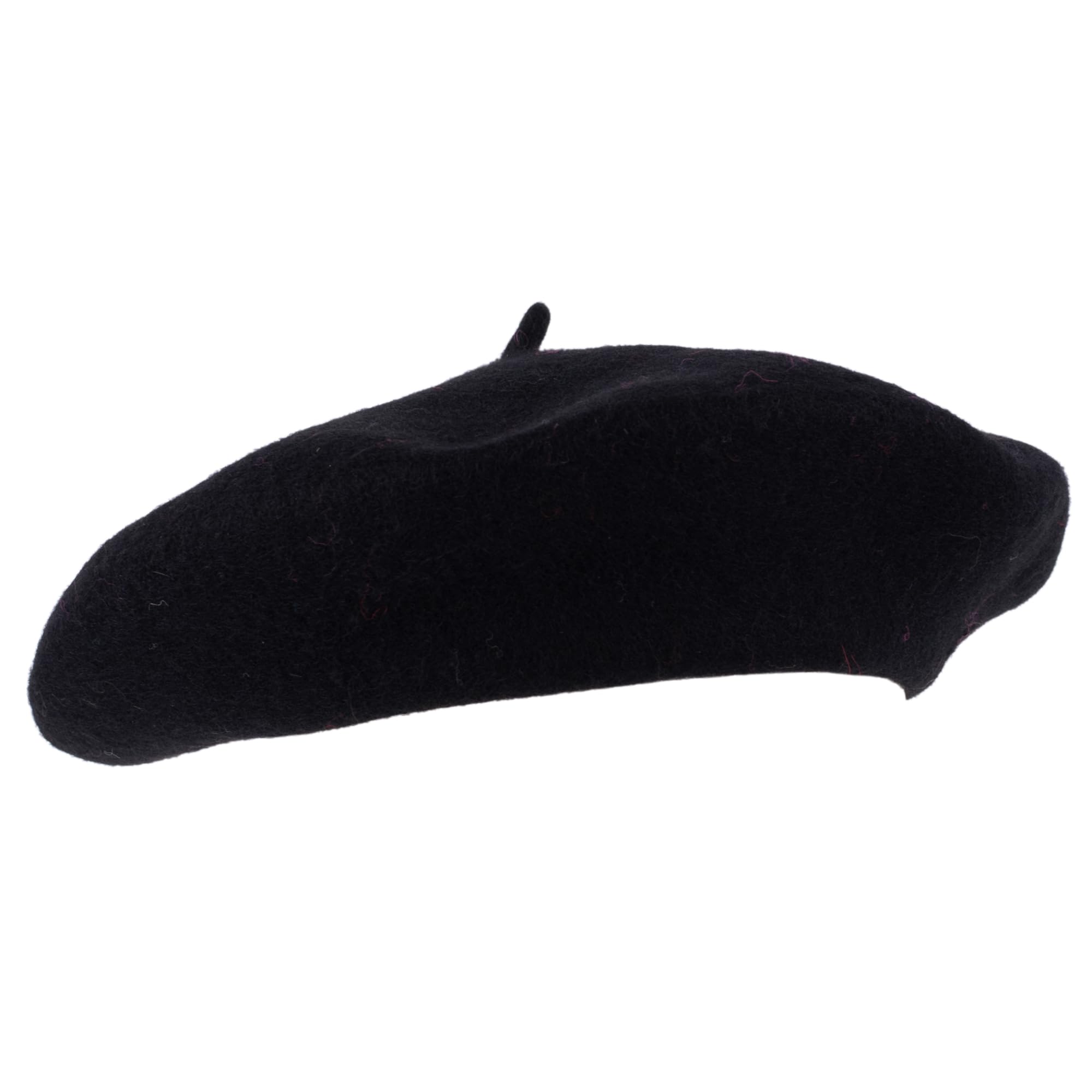 Zakira Women's Black Wool French Beret For Men And In Plain Colours (Black)