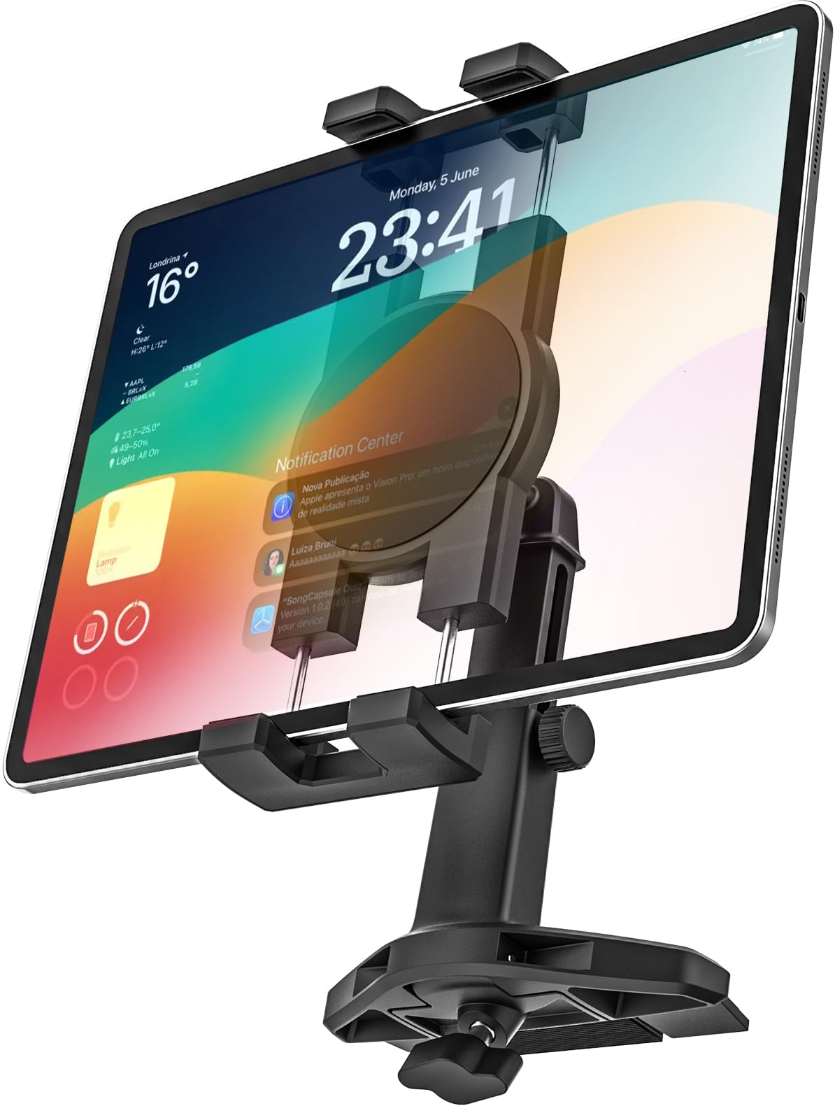 GDZN Support Tablette Voiture Fente CD, [Hauteur Réglable] Porte Tablette Lecteur CD Voiture avec Bras Télescopique pour 4 à 13 Pouces iPad Pro 12.9, Air Mini, Samsung Tab, Lenovo, iPhone