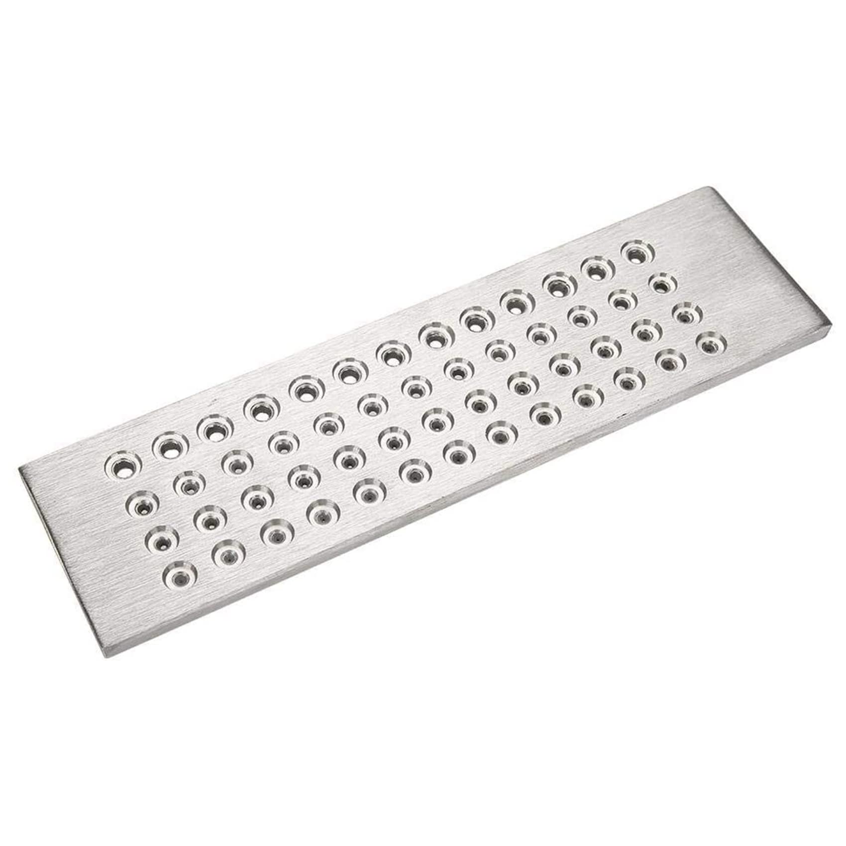 GebüRstete Platte Aus Wolframcarbid für die Wiederherstellung der Schmuck Herstellung - 52 Runde LöCher - 0,26 Bis 4,10 Mm GebüRstete Platte