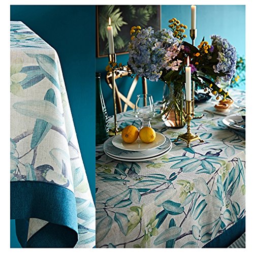 Nappe rectangulaire coton lin pour protéger et embellir vos tables usées - 8