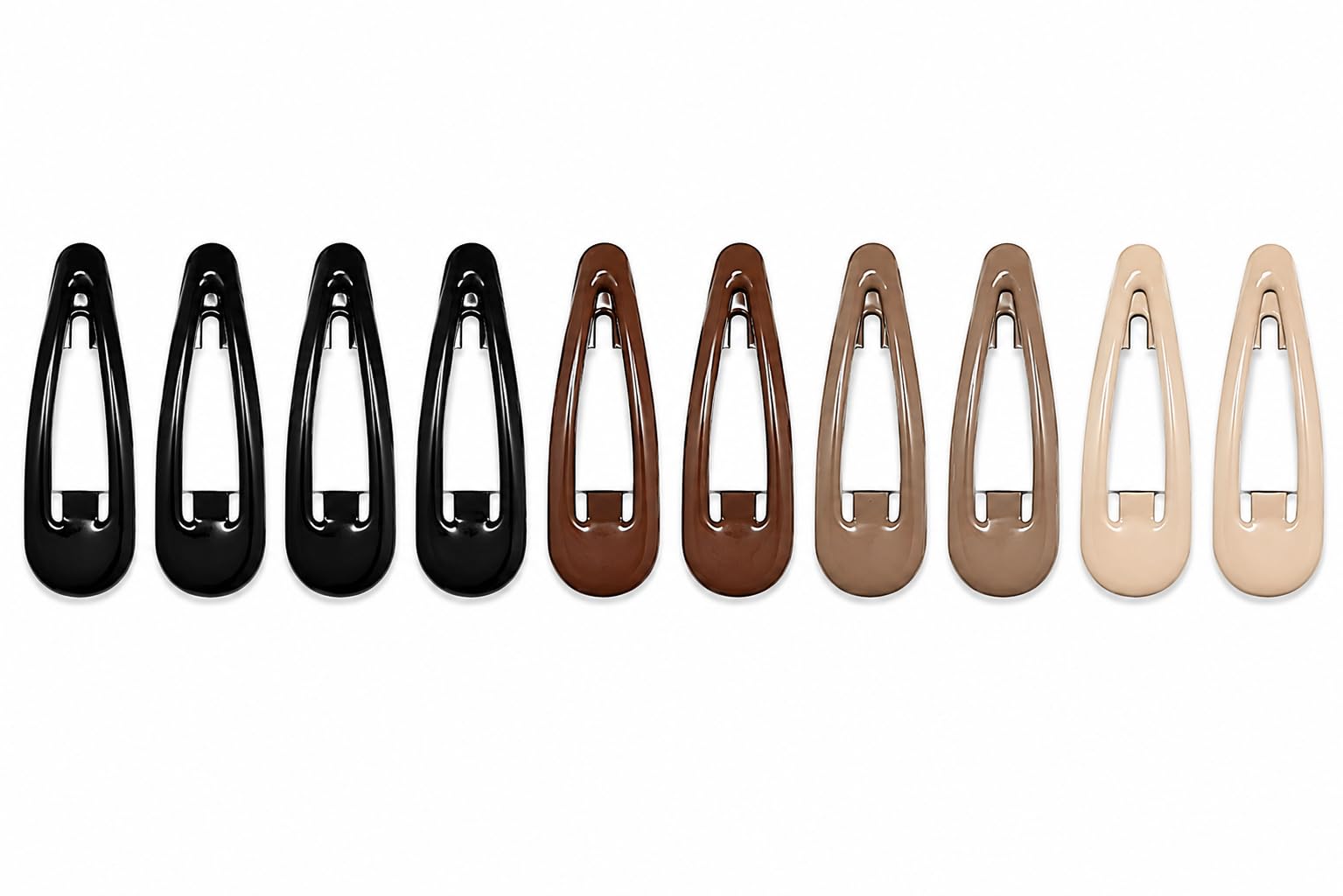 Premium Tic Tac Hair Clips for Women & Girls Brown Shade | Snap Hair Clips for Daily Wear | Strong Hold No-Slip Hair Accessories | Metal Hair Pins for Thin & Thick Hair (Pack of 10)-image-31