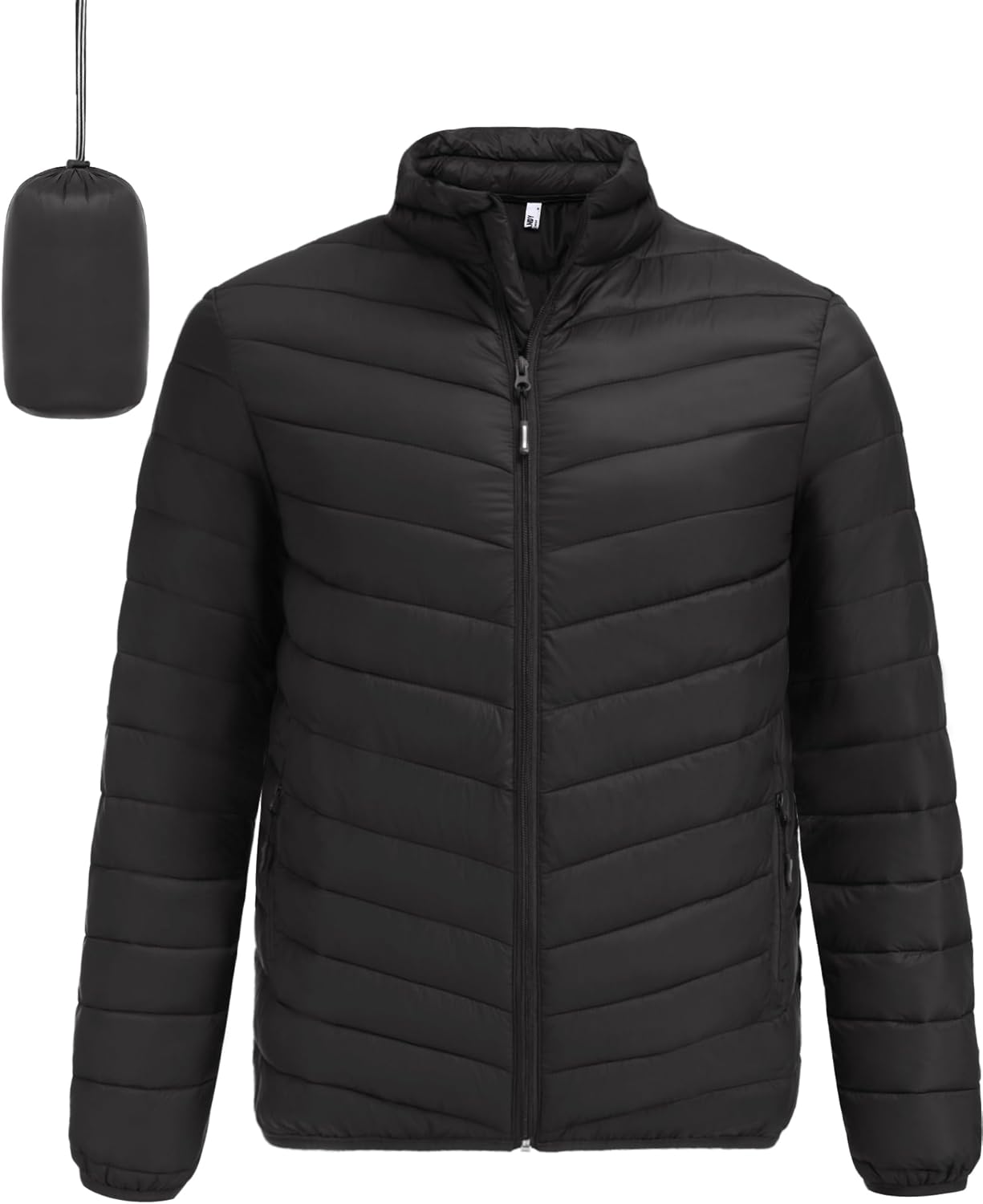 COOFANDY Men's Puffer Jacket Packable Lightweight Puffy Jackets with Zippered Pockets Down Alternative Winter Coat