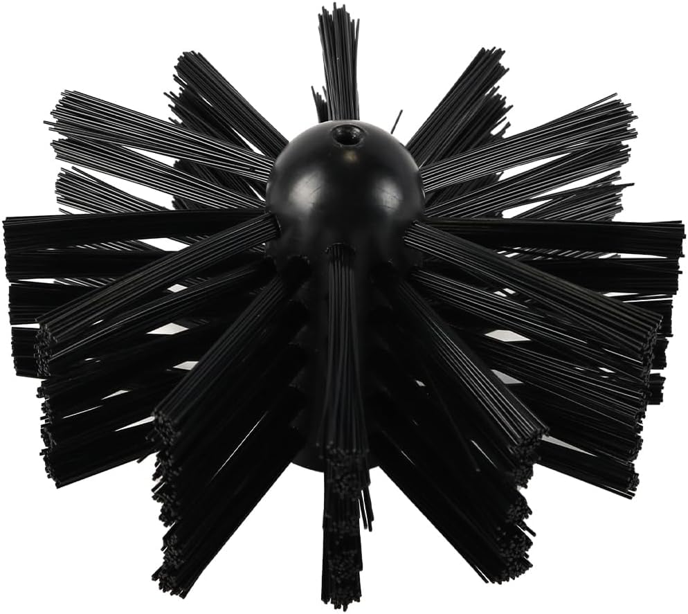 Zodazoqa 100mm Chimney Sweep Brush - Nylon Bristle Vent & Cleaning Tool Chimney Dryer Vent Cleaning Brush for Fireplace, Dryer Vents, and Lint Removal (Multi-Surface Use)