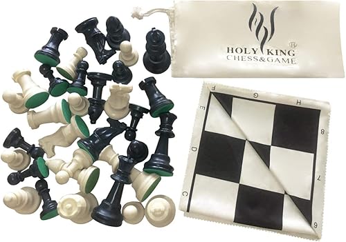 Miniatura 10 de HOLYKING Juego de tablero de ajedrez de tela de torneo de 18.9in  Juego de ajedrez portátil para viajes  Juego de ajedrez para principiantes para