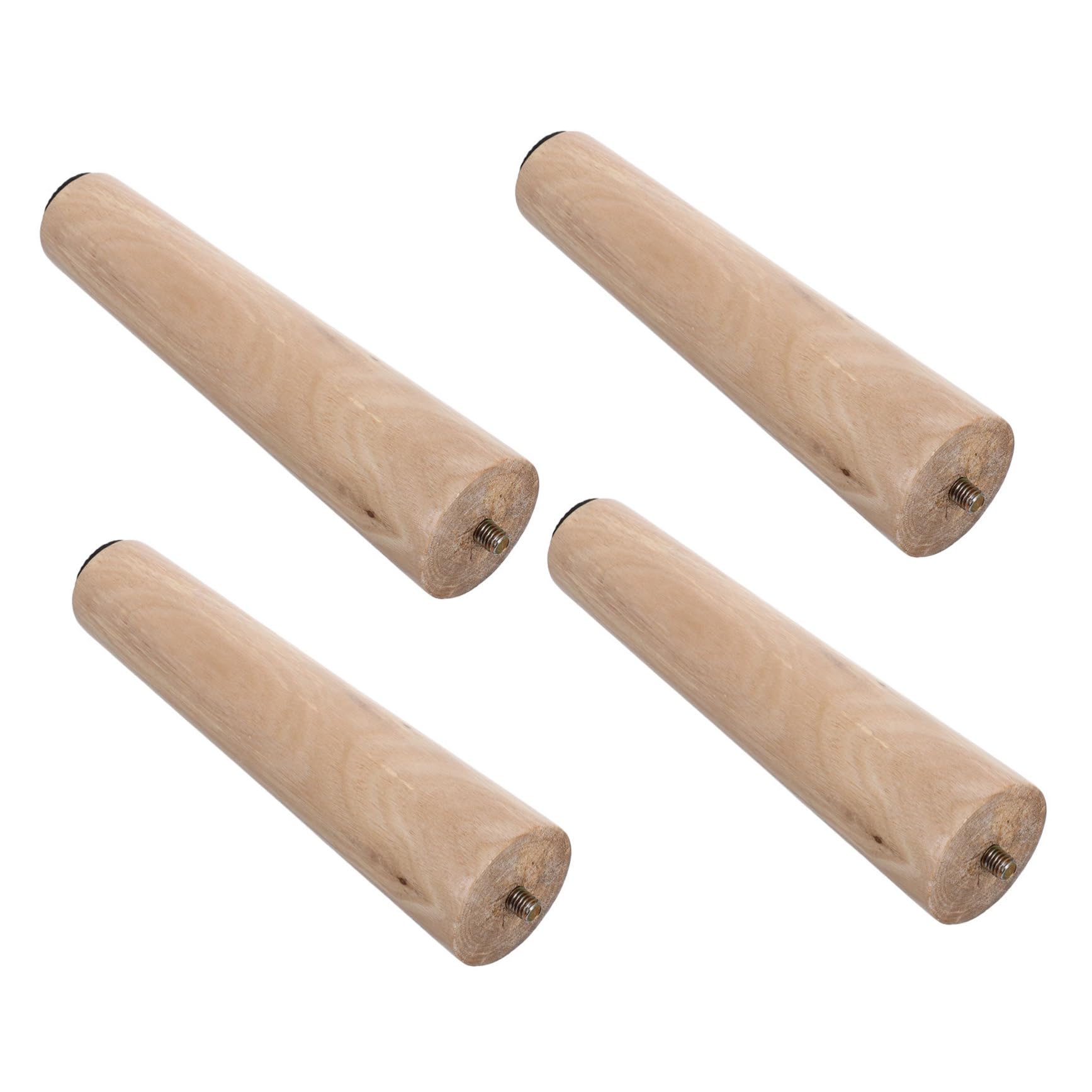 Operitacx 4 Piezas De Patas para Muebles Sofás Bancos Elevadores Cama Universales De Madera para Escritorio Silla Tocador De Madera Hierro Beige