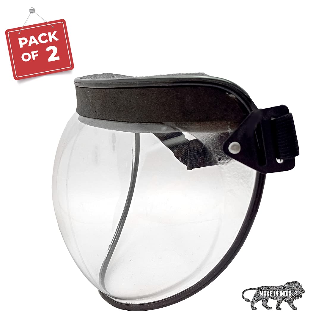 Adver Bubble Face Shield | Full Face Protection with adjustable band, Fit for Adult Head Size, Unisex Helmet Visor(PACK OF 2),SIZE:LARGE 3