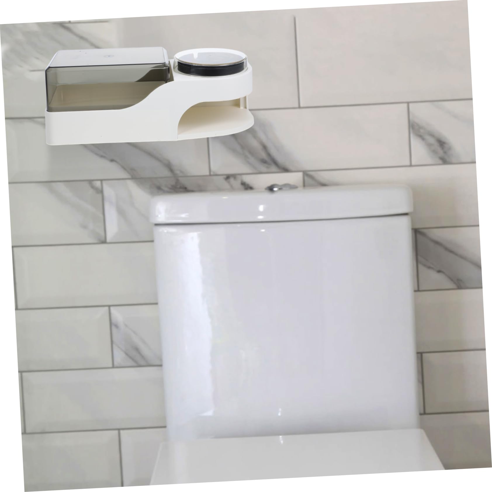 Wand Toilettenpapierhalter mit Aufbewahrung und Aschenbecher, Kunststoff