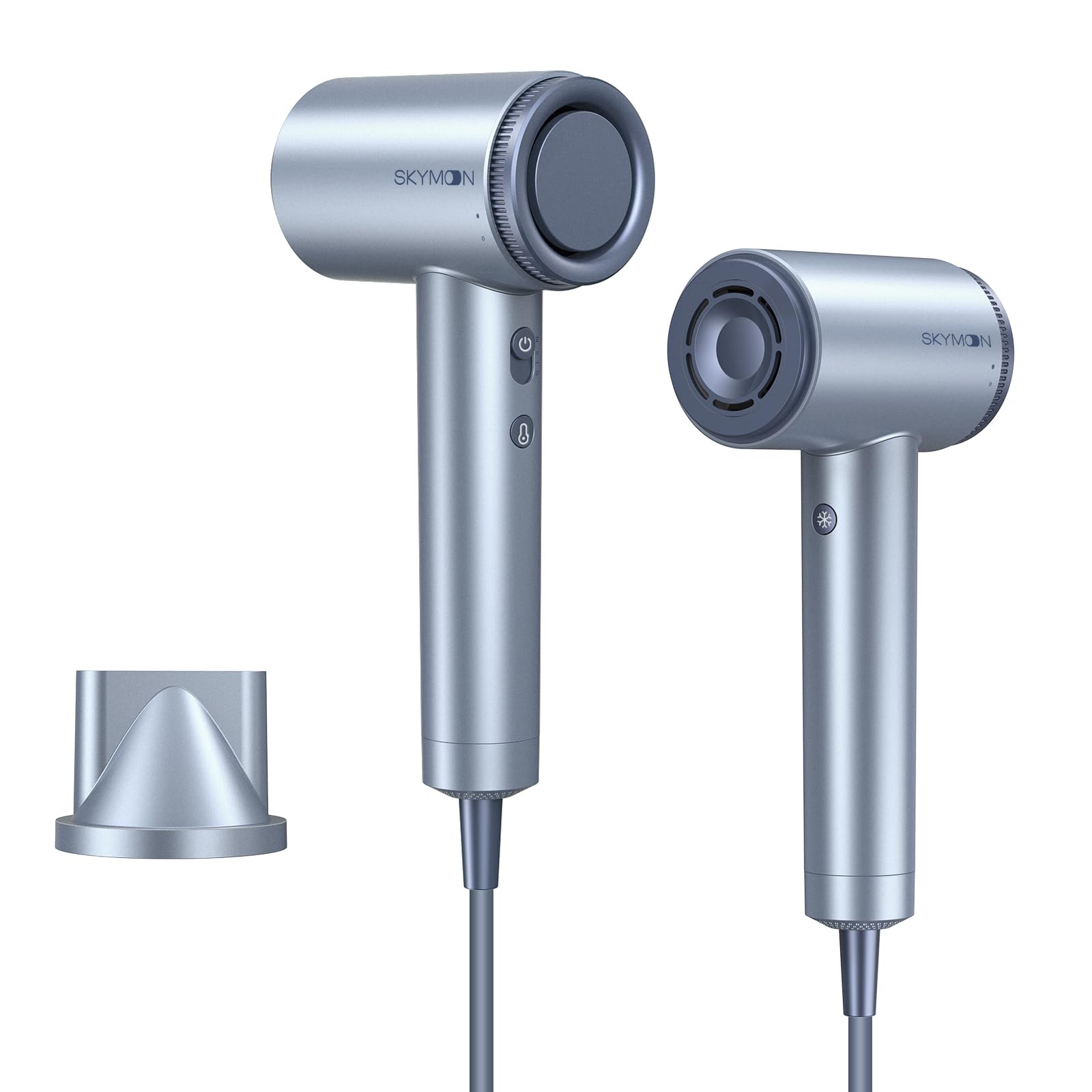 Ionic Hair Dryer, Lightweight Ionic Blow Dryer with 110,000 RPM High Speed Motor for Fast Drying, 1400W Thermal-Control 4 Temps & 3 Speeds Hairdryer for Home ?Travel, Blue