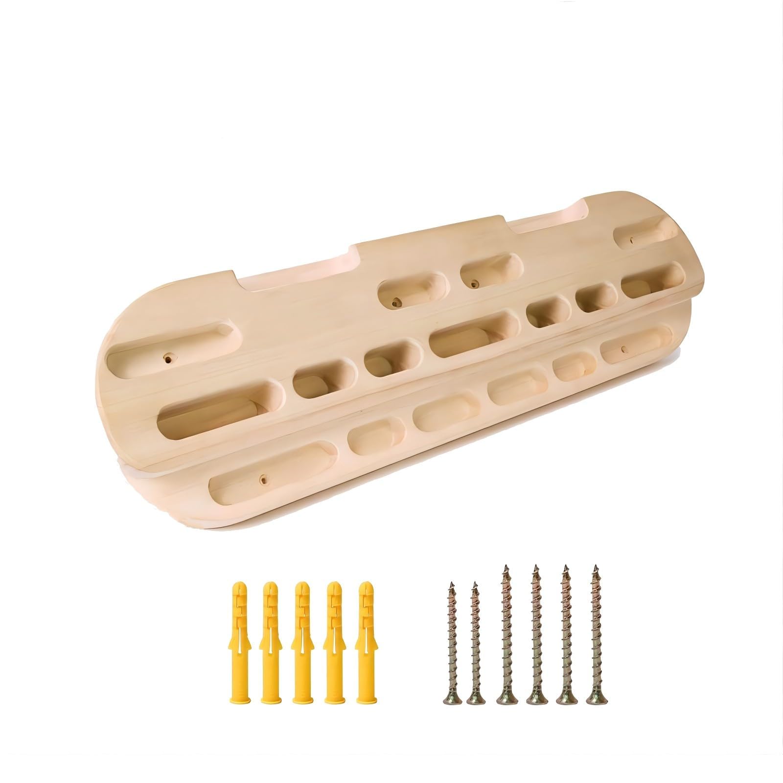 Cnwinu Wooden Climbing Board,Climbing Frame,Rock Climbing Holds,Climbing Fingerboard Hold Hangboard,Climbing Frame Accessories With Screws,Fingertip Strengthener For Enhance Finger Strength