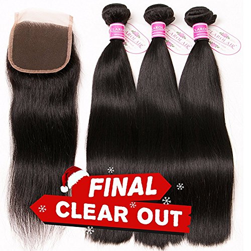 ClAROLAIR 9A Capelli Umani con Chiusure Liscio