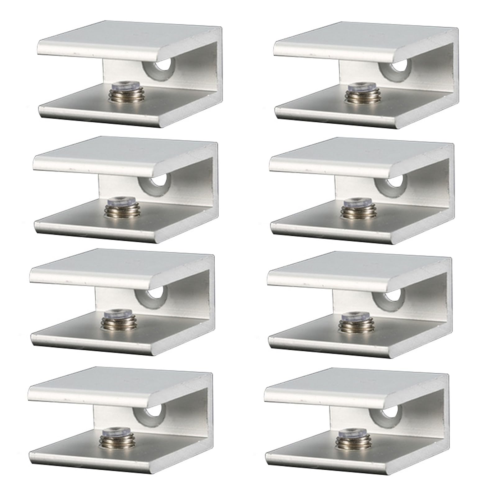 8Pcs Square Glass Clamps Aluminum Alloys Shelf Clamps Clip Glass Holder Bracket Heavy Duty Clip Aluminum Alloys Shelf