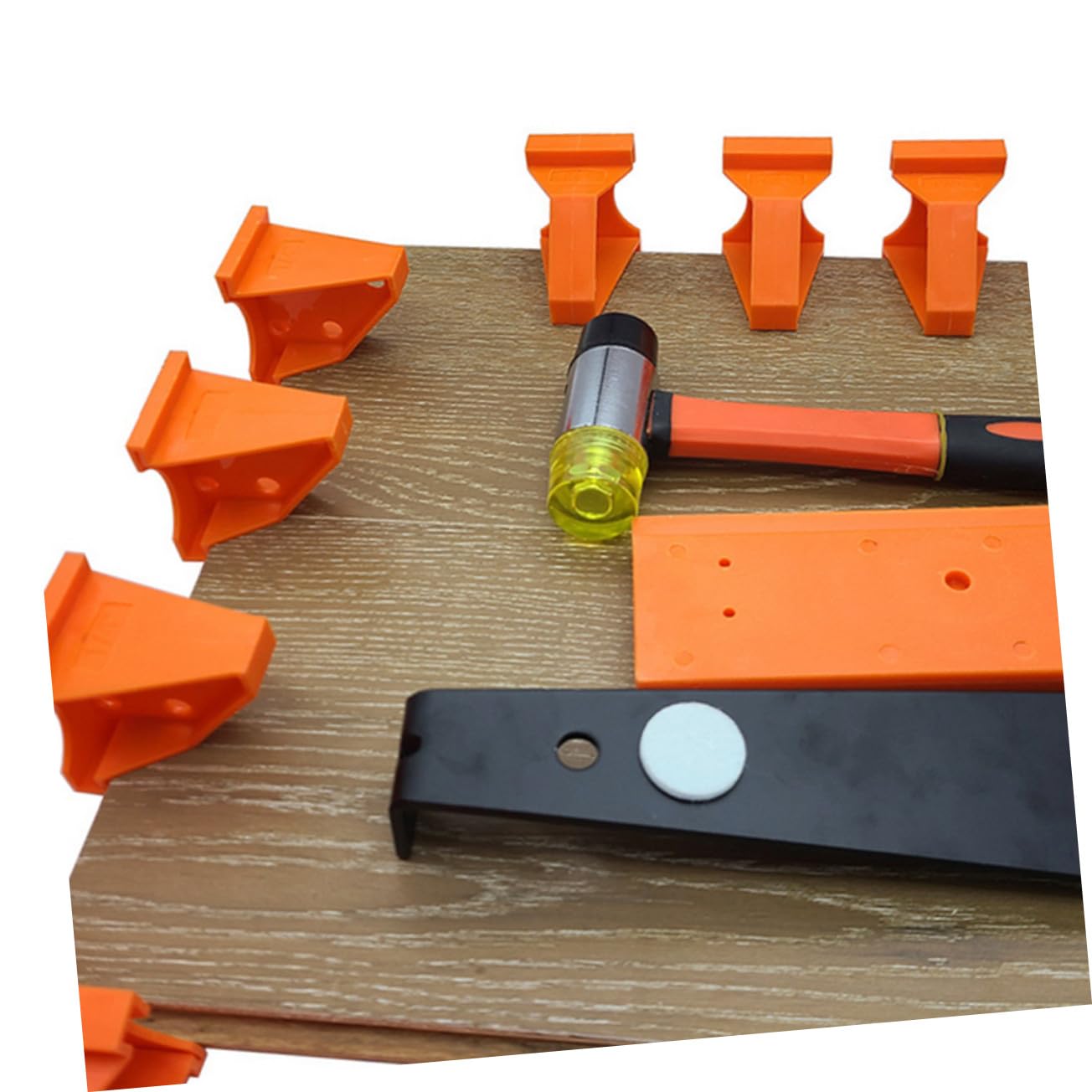 UKCOCO Cuñas para Suelo Laminado y Vinilo 30 Piezas Plástico Resistente Kit De Instalación De Suelos para Pisos De Madera Laminada y Vinílicos Herramientas para Instalación Rápida y Precisa