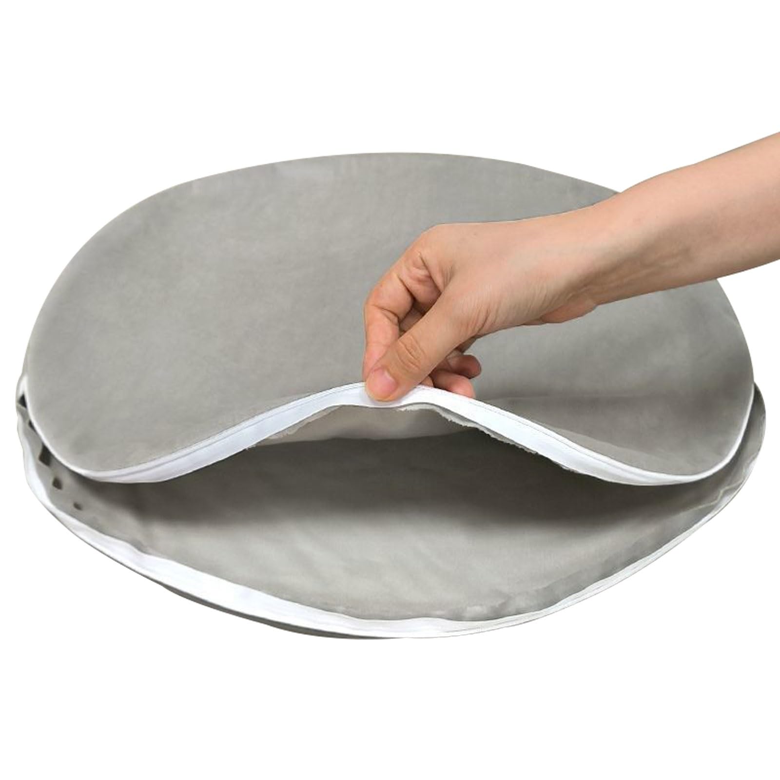 HYGPP Round Throw Pillow Cover for Bed/Couch/Bedroom 16/20/24”- Decorative Pillow Case Chenille Cushion Covers Invisible Zipper Pillowcase Protector