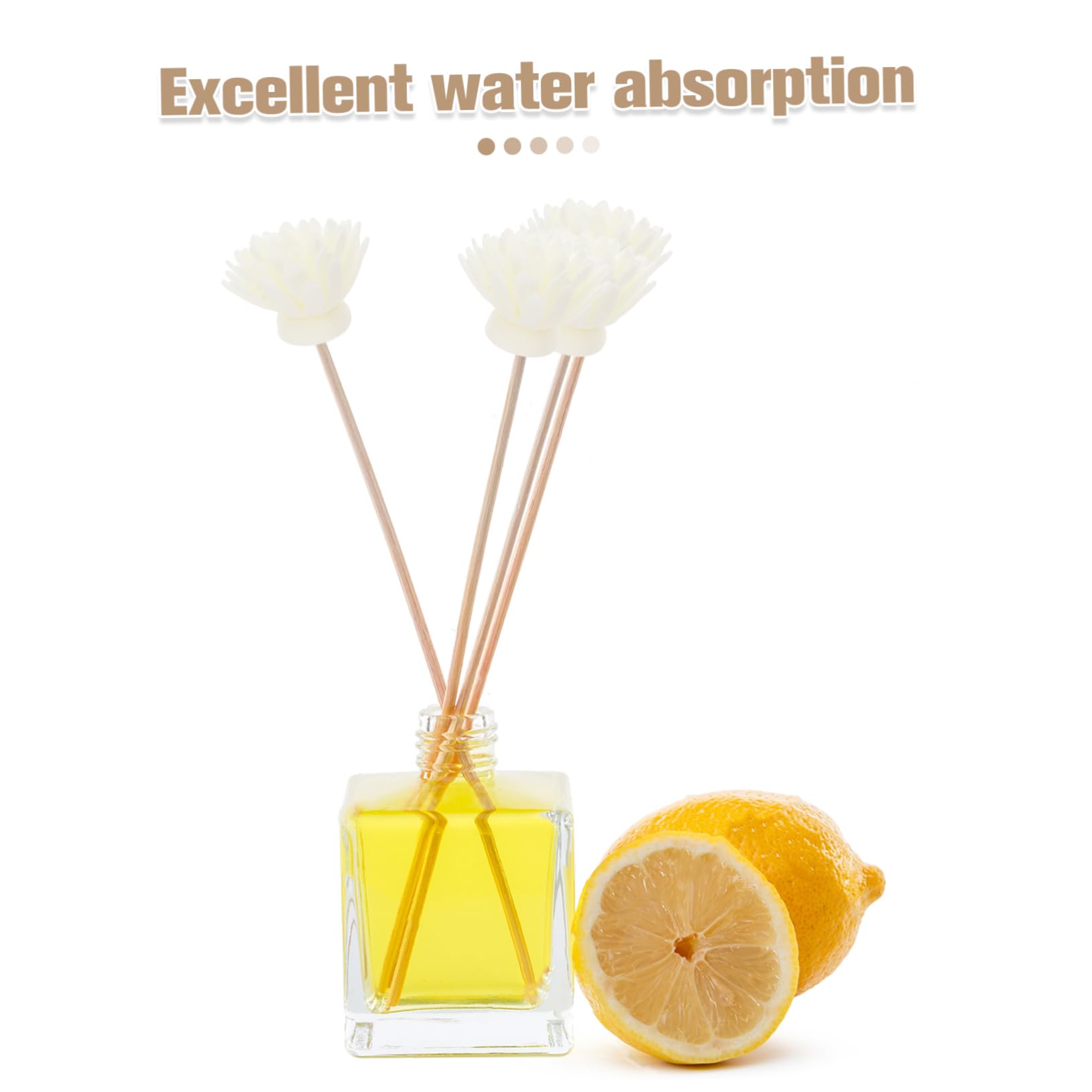 ABOOFAN 300 STK Aromatherapie-Rattan Aromaöl Diffusor Blüten Ätherischer Öle Parfums para Mujer Hortensie Natürliches Parfüm Auto Gießen Diffusorbasis Aroma-Sticks Beige Z.b.