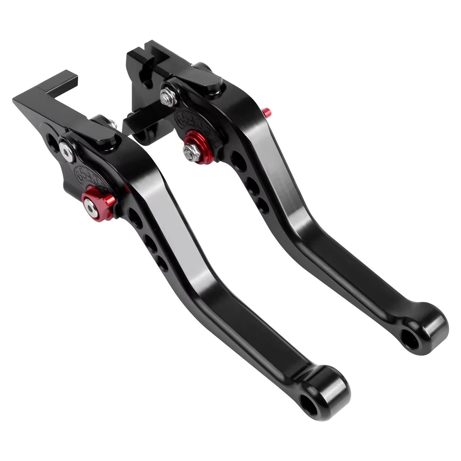 Naojino Black Brake Clutch Levers Compatible With For Fz1 For Fz6n For Fz8 For Fz6 For Fz-09 For Xsr700 For Xj6 For Xsr900 Motorcycle Short Long Clutch Brake Lever(,Short)