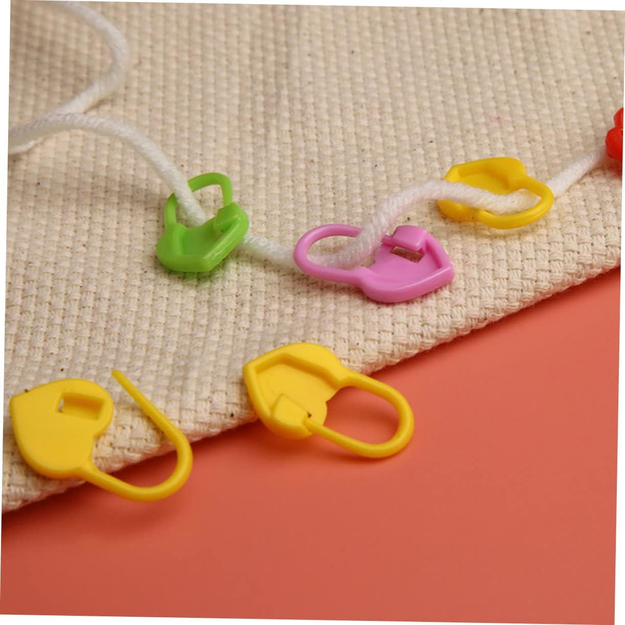 STOBOK 5sets Heart-Shaped Markers Markers for Knitting and Crochet Lightweight and for Crafting and Easy Tracking of Projects