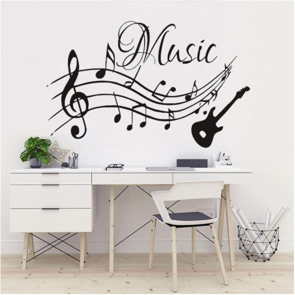 Bhposd Musical Notes Music Guitar Vinyl Wall Stickers