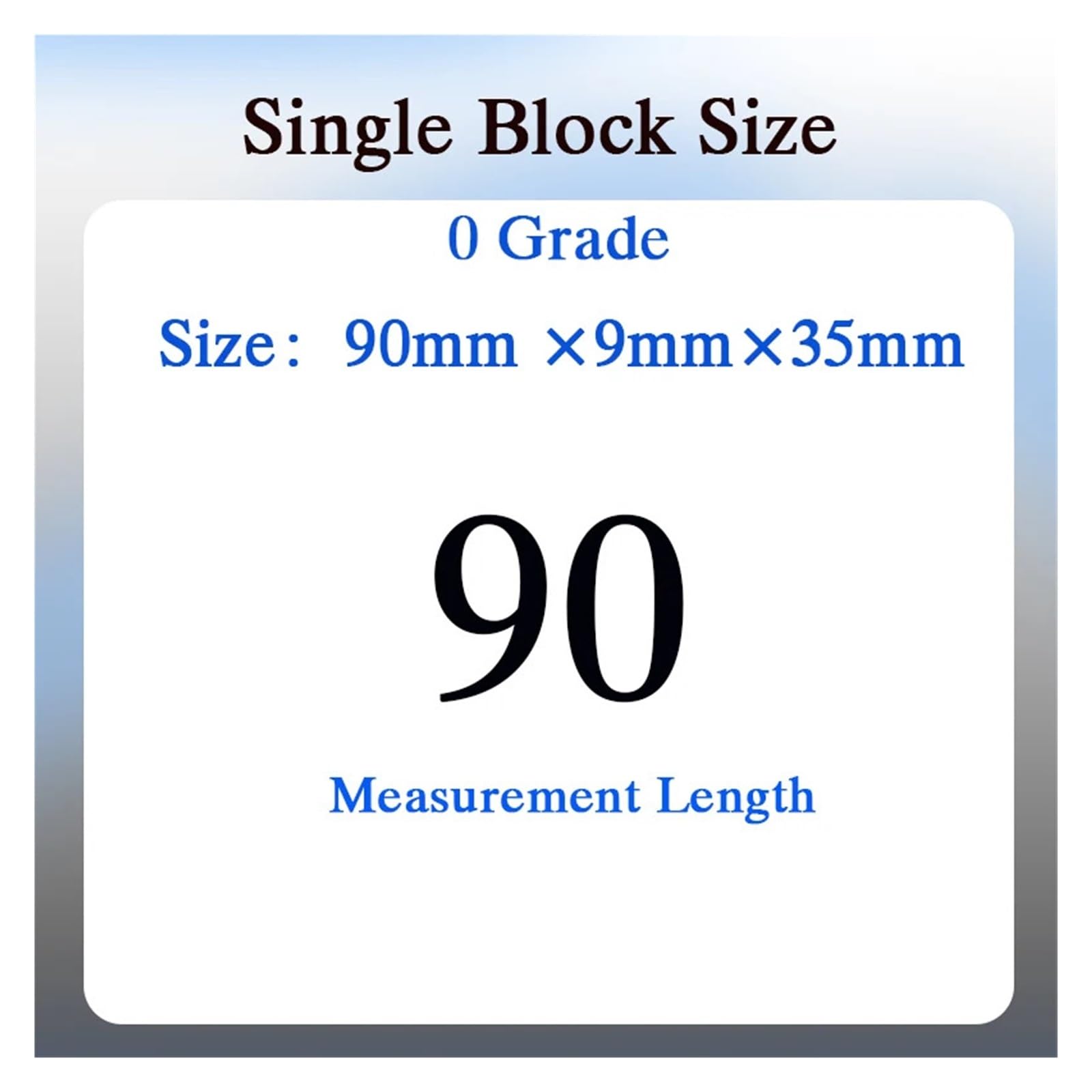 Miernik bloku 1 sztuka zakres 0,5-100,0 mm, szybki stalowy blok pomiarowy, niestandardowy kaliber niestandardowy do kontroli i pomiaru kalibru (90,0 mm 1 szt.)