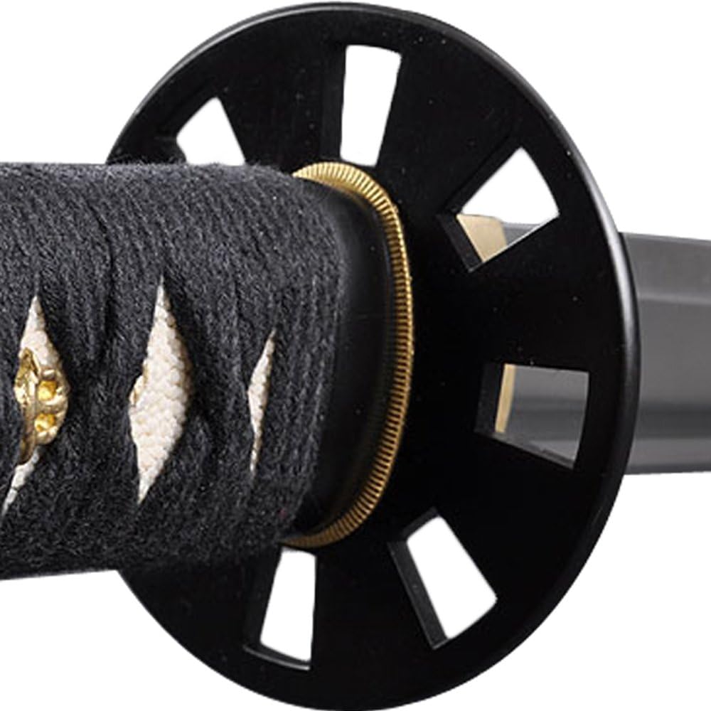 Handmade Sword - Stainless Steel Unsharpened Iaido Training Wakizashi Sword, Handmade, Full Tang, Black Scabbard (Iron Wakizashi)