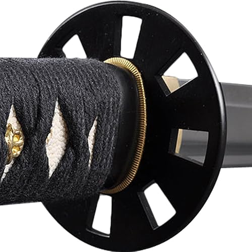 Handmade Sword - Espada Wakizashi de entrenamiento Iaido sin afilar de acero inoxidable, hecha a mano, espiga completa, vaina negra (Wakizashi de