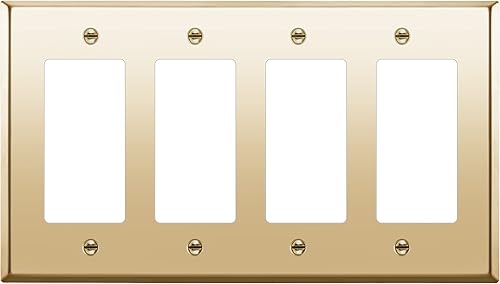 Miniatura 8 de ENERLITES Placa de pared de metal con interruptor decorativo triple, cubierta de salida de acero inoxidable, resistente a la corrosión, acero