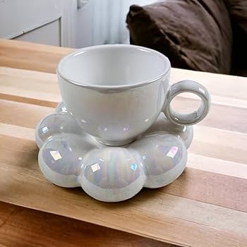 Amazon.co.jp: カップ＆ソーサー 雲 白 北欧 マグカップ